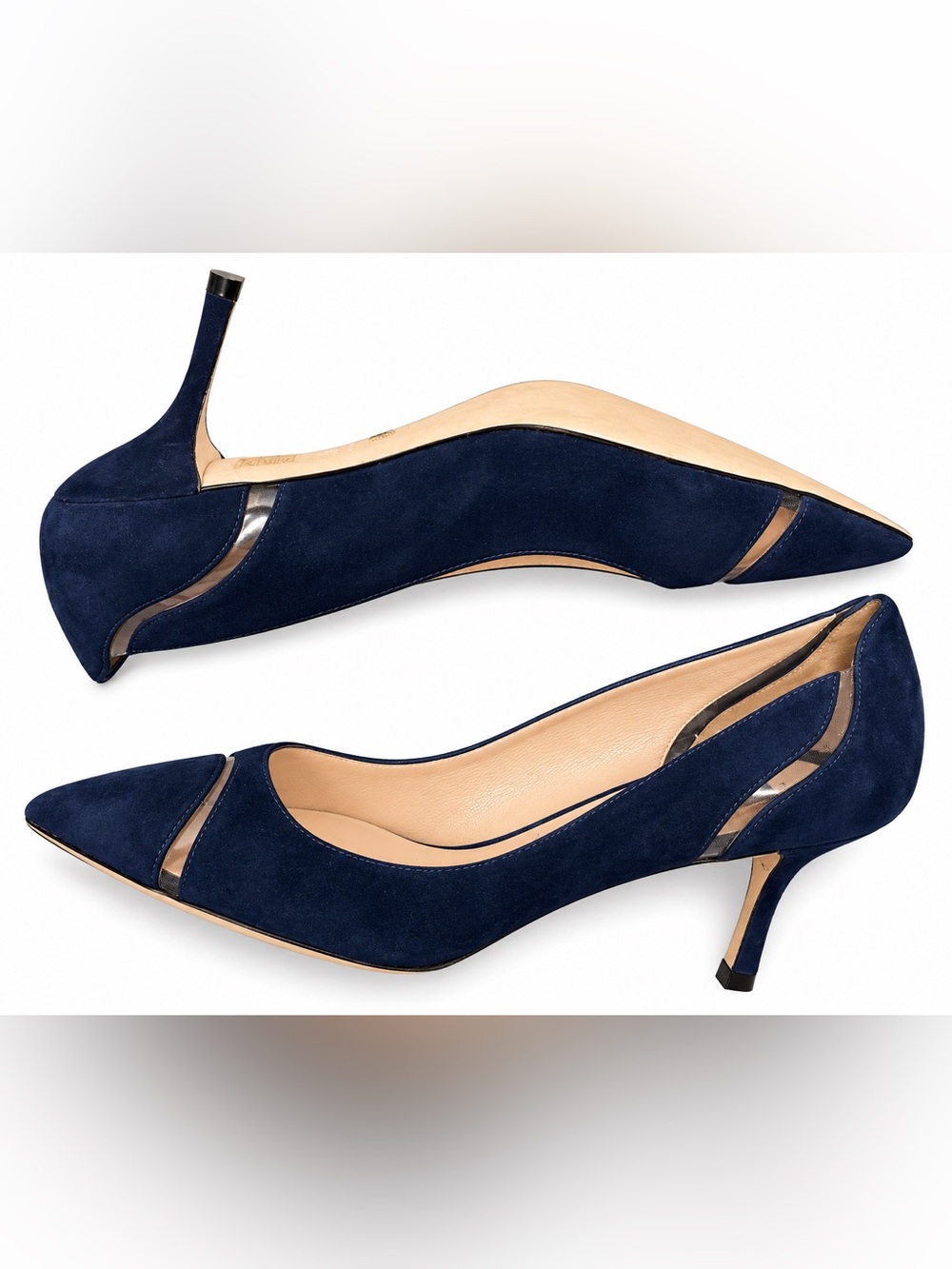 Stuart Weitzman Pointed Toe Heels in Blue EU 39